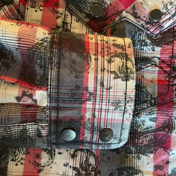 Moonshine Spirit Men's Plaid Button-Up Shirt M Long Sleeve Casual - Picture 9 of 12